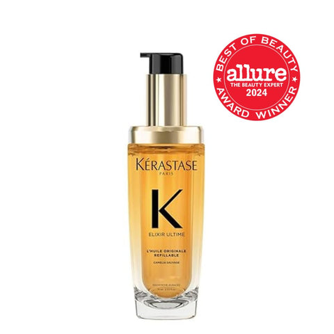 Kerastase Elixir Ultime Refillable Hair Oil - Hydrates & Smoothes Frizz, Adds Shine, With Wild Camellia, Nourishes & Strengthens Hair