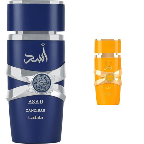 Lattafa Asad Zanzibar - Fresh, Spicy, Vanilla, Coconut - Eau de Parfum Long-Lasting Fragrance for Men, 3.40 Ounce / 100 ml