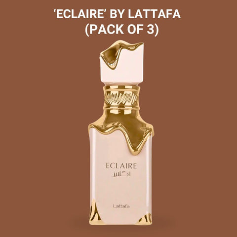 Lattafa Eclaire - Vanilla, Caramel, Sweet, Floral - Eau de Parfum Long-Lasting Fragrance for Women, 3.40 Ounce / 100 ml