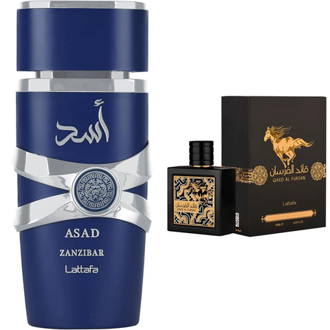 Lattafa Asad Zanzibar - Fresh, Spicy, Vanilla, Coconut - Eau de Parfum Long-Lasting Fragrance for Men, 3.40 Ounce / 100 ml