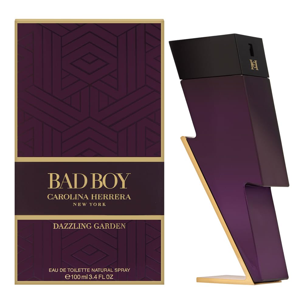 Carolina Herrera Bad Boy Gold Fantasy Eau De Toilette Spray for Men, 3.4 Ounce