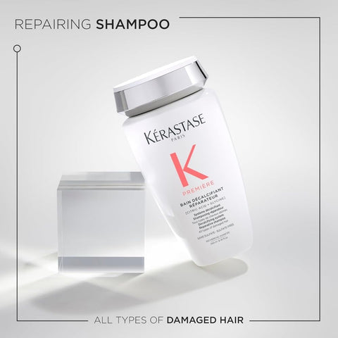 Kerastase Premiere Sulfate-Free Hair Repair Shampoo - For All Damaged Hair Types, Strengthens & Smoothes, With Citric Acid, Removes Buildup & Decalcifies