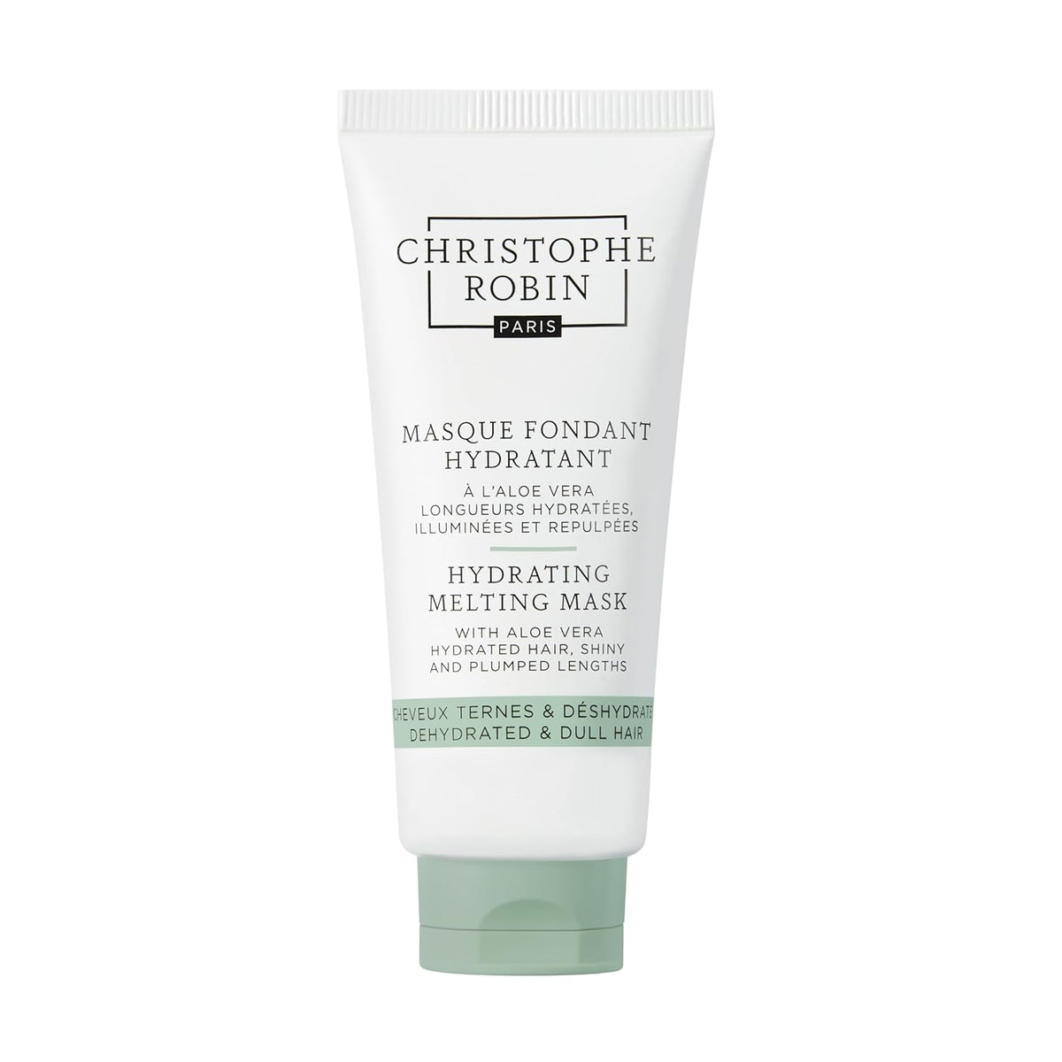 Christophe Robin Hydrating Melting Mask With Aloe Vera for Dry, Dull Hair - Lighweight- Travel Size 2.5 fl. oz