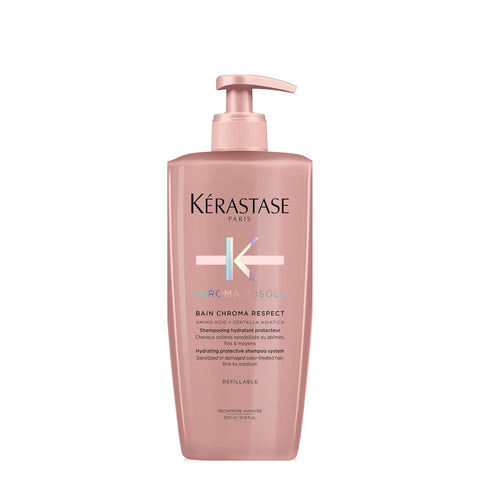 kerastase Chroma Absolute Chroma Respect Shampoo For Sensitized or Damaged Color-Treated Hair - Protects and Hydrates Fine To Medium Hair with Glycerin and Hyaluronic Acid