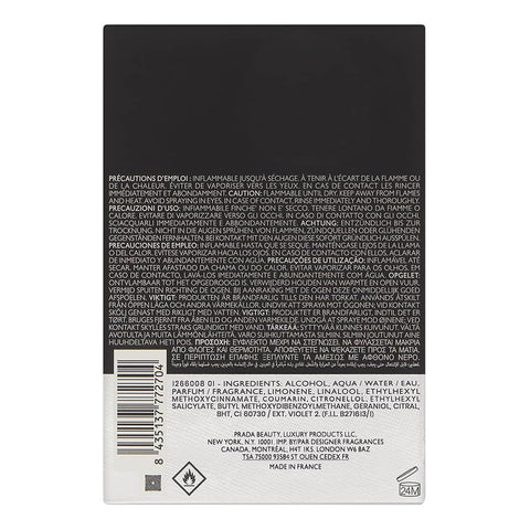 Prada Luna Rossa Carbon Eau De Toilette Spray 100Ml, Multi, 3.4 Ounce