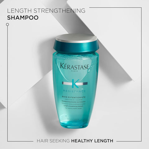 Kerastase Resistance Bain Extentioniste Shampoo - Length Strengthening Shampoo For Damaged Hair, Protects Hair and Scalp from External Aggressors