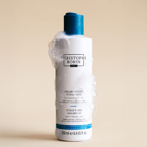 Christophe Robin Purifying Shampoo With Thermal Mud for Soft Lengths and Oily Scalp - Detoxifying 8.4 fl. oz