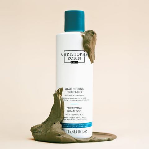 Christophe Robin Purifying Shampoo With Thermal Mud for Soft Lengths and Oily Scalp - Detoxifying 8.4 fl. oz