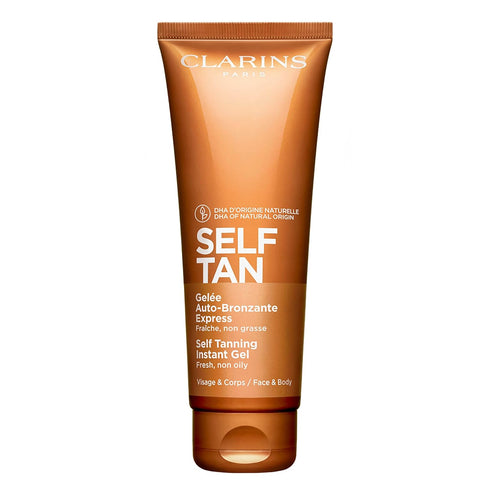 Clarins Self Tanning Tinted Gel | Self Tanner For Face and Body | Natural, Long-Lasting, Streak-Free, Buildable, Instant Tan* | Non-Staining and Fast Absorbing | Contains Glycerin