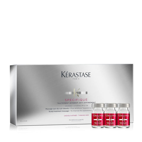 Kerastase Specifique Intensive Scalp & Thin Hair Treatment | Improves the Appearance of Thin Hair | With Amino Acid, Glycerin, and Citric Acid | For Sensitive Scalps | All Hair Types | 10 * 0.2 FL Oz