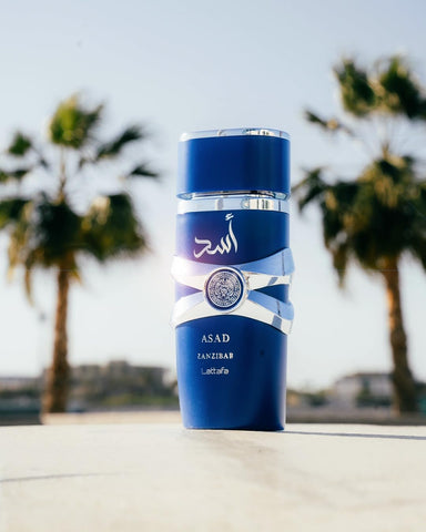 Lattafa Asad Zanzibar - Fresh, Spicy, Vanilla, Coconut - Eau de Parfum Long-Lasting Fragrance for Men, 3.40 Ounce / 100 ml