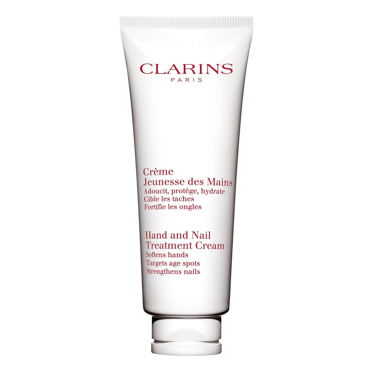 Clarins Hand and Nail Treatment Cream | Award-Winning | Softens, Nourishes and Shields Skin | Strengthens Nails and Conditions Cuticles | Natural Plant Extracts, Including Shea Butter