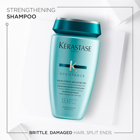 Kerastase Resistance Force Architecte Shampoo - Reconstructing Repair Shampoo For Weak and Damaged Hair, Formulated With Pro-Keratine Complex