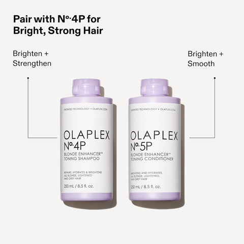 Olaplex Nº.5P Blonde Enhancer Purple Toning Conditioner, Repairs, Hydrates, & Brightens All Blonde, Lightened, & Grey Hair, 1 Liter