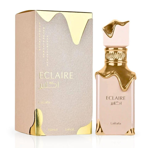Lattafa Eclaire - Vanilla, Caramel, Sweet, Floral - Eau de Parfum Long-Lasting Fragrance for Women, 3.40 Ounce / 100 ml