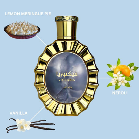 Lattafa Victoria for Women Eau de Parfum Spray, 3.4 Ounce / 100 ml