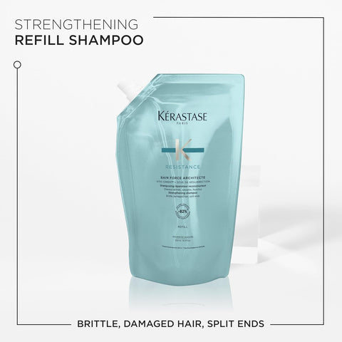 Kerastase Resistance Force Architecte Shampoo - Reconstructing Repair Shampoo For Weak and Damaged Hair, Formulated With Pro-Keratine Complex
