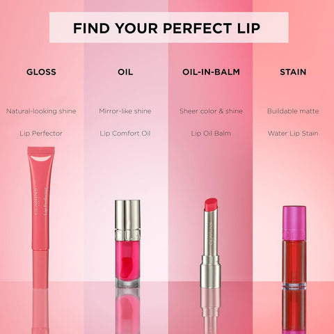 Clarins Lip Oil Balm | Nourishes, Hydrates, and Visibly Plumps | Natural Look | Sheer Finish and Shine | 99% Skincare Formula and 96% Natural Ingredients | Contains Hydrating Peptide | 0.1 Ounce