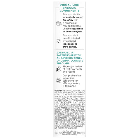 L'Oreal Paris Bright Reveal Niacinamide Dark Spot Serum + Broad-Spectrum SPF 50 Daily UV Lotion + Moisturizer Samples