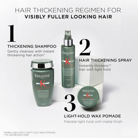 Kerastase Genesis Homme Bain De Masse Shampoo For Men - Thickening & Strengthening Shampoo, Cleanses Weakened Hair & Scalp, 8.5 Fl Oz