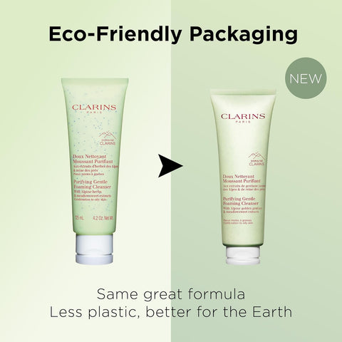 Clarins Purifying Gentle Foaming Face Cleanser | Cleanses, Purifies and Mattifies | Contains Salicylic Acid | Soap-Free | SLS-Free | Combination To Oily Skin Type