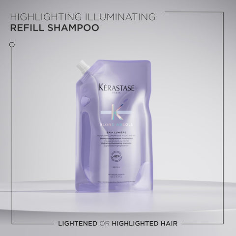 Kerastase Blond Absolu Lumière Illuminating Shampoo For Lightened & Highlighted Hair - Intensely Hydrates & Illuminates Shiny Hair, Removes Impurities & Pollution
