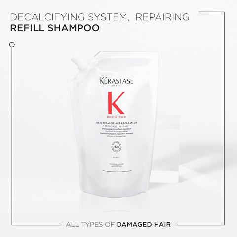 Kerastase Premiere Sulfate-Free Hair Repair Shampoo - For All Damaged Hair Types, Strengthens & Smoothes, With Citric Acid, Removes Buildup & Decalcifies
