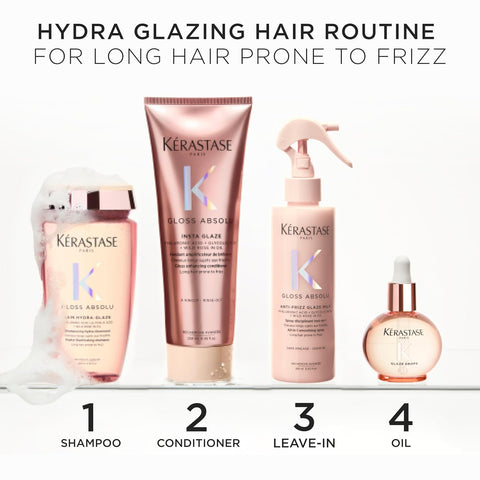 Kerastase Gloss Absolu High-Shine Anti-Frizz Shampoo - Cleanses & Reveals Ultimate Shine, for Glossy & Bouncy Hair