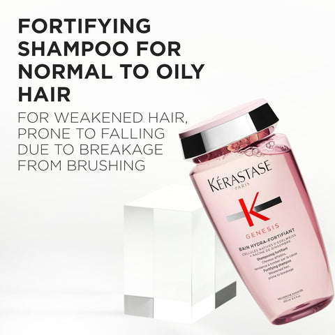 Kerastase Genesis Hydra-Fortifiant Shampoo For Weak or Damaged Hair - Anti-Breakage & Strengthening, Hydrates Hair, Silicone-Free