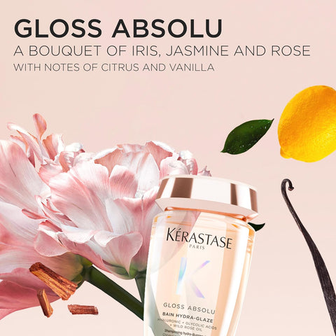 Kerastase Gloss Absolu High-Shine Anti-Frizz Shampoo - Cleanses & Reveals Ultimate Shine, for Glossy & Bouncy Hair