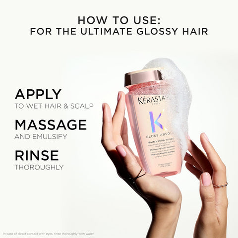 Kerastase Gloss Absolu High-Shine Anti-Frizz Shampoo - Cleanses & Reveals Ultimate Shine, for Glossy & Bouncy Hair
