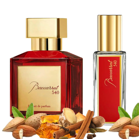 Equivalence of Baccarrat 54O Extrait de Parfum - Long Lasting Daily 12-14 Hours Perfume Oil Spray Deluxe for Men, Women 99% Same Fragrance large bottle not included (ATTAR OIL 12ML)