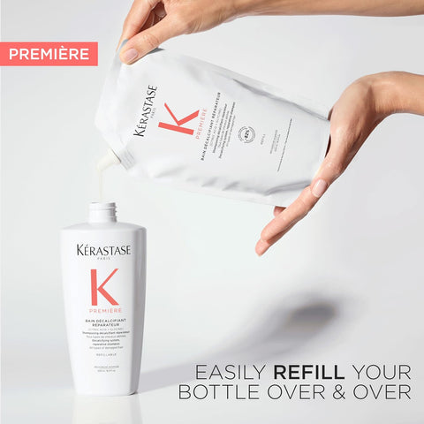 Kerastase Premiere Sulfate-Free Hair Repair Shampoo - For All Damaged Hair Types, Strengthens & Smoothes, With Citric Acid, Removes Buildup & Decalcifies
