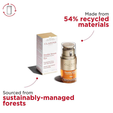 Clarins Double Serum Eye | Anti-Aging Eye Treatment | Visibly Smoothes, Firms, Hydrates and Revitalizes For More Youthful-Looking Eyes In Just 7 Days* | 13 Plant Extracts, Including Turmeric