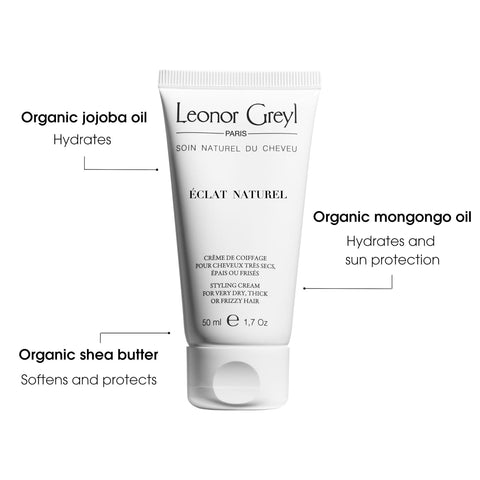 Styling Cream, 6- in 1 Hair Styler | Eclat Naturel by Leonor Greyl | Smooths Frizz, Defines Waves and Curls, Smooths Sleek Back Hair, Adds Shine, Conditions. 96% Natural Ingredients (1.7 Fl Oz)