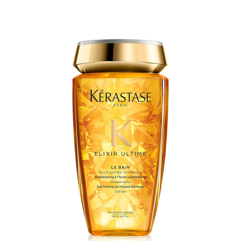KERASTASE Elixir Ultime Le Bain Shampoo - Oil Inflused Hydrating Shampoo, Nourishes and Enhances Shine in Dry Hair, Instantly Softens and Smooths