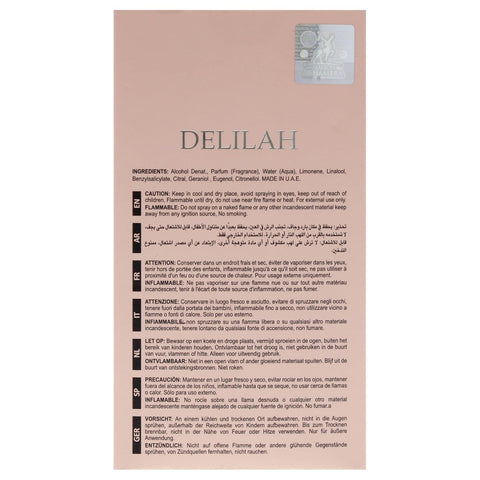 Lattafa Maison Alhambra Delilah Pour Femme Eau de Parfum Spray for Women, 3.4 Ounce / 100 Ml