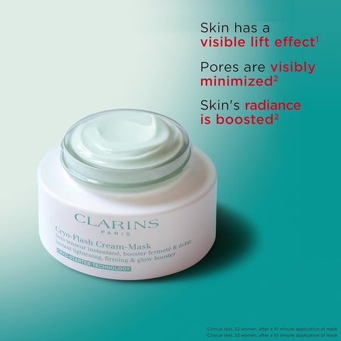 Clarins Cryo-Flash Face Mask | Visible Lift Effect in 10 Minutes* | Visibly Minimizes Pores | Boosts Radiance | Pro Like Results | All Skin Types