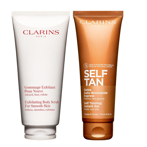 Clarins Self Tanning Tinted Gel | Self Tanner For Face and Body | Natural, Long-Lasting, Streak-Free, Buildable, Instant Tan* | Non-Staining and Fast Absorbing | Contains Glycerin