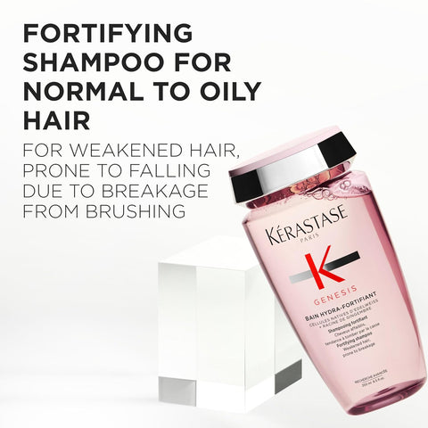 Kerastase Genesis Hydra-Fortifiant Shampoo For Weak or Damaged Hair - Anti-Breakage & Strengthening, Hydrates Hair, Silicone-Free