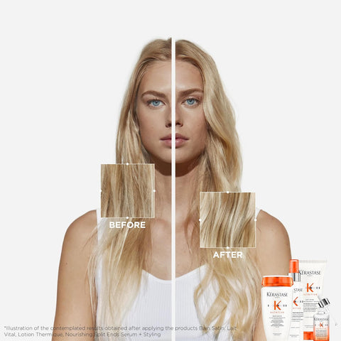 Kerastase Nutritive Bain Satin Shampoo | Gently Cleanses & Replenishes Moisture for Soft, Shiny Hair | With Plant-Based Proteins & Niacinamide | For Fine to Medium Dry Hair