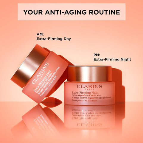 Clarins Extra-Firming Day Cream | Anti Aging Moisturizer | Skin Looks More Radiant, Visibly Firmer and Plumper After 28 Days* | Smoothes Appearance of Lines and Wrinkles | Evens Skin Tone | Hydrates