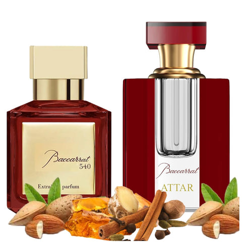 Equivalence of Baccarrat 54O Extrait de Parfum - Long Lasting Daily 12-14 Hours Perfume Oil Spray Deluxe for Men, Women 99% Same Fragrance large bottle not included (ATTAR OIL 12ML)