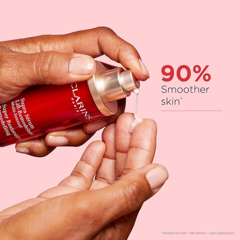 Clarins Super Restorative Remodelling Anti-Aging Serum For Mature Skin Weakened By Hormonal Changes | Replenishes, Illuminates and Helps Visibly Define Facial Contours | Targets Dark Spots & Wrinkles