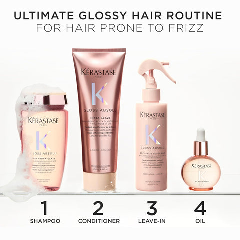 Kerastase Gloss Absolu High-Shine Anti-Frizz Shampoo - Cleanses & Reveals Ultimate Shine, for Glossy & Bouncy Hair