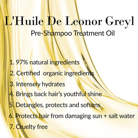 Leonor Greyl L'Huile Pre-Shampoo Treatment for Hair | Hair Oil Treatment for Dry Hair, Protection from the Sun and Water, 3.2 FL OZ, Made In France