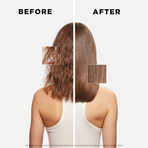 Kerastase Discipline Oleo-Relax Oil-infused Anti-Frizz Shampoo & Hair Mask Set For All Hair Types - Moisturizes and Detangles With Shorea butter and Coconut Oil
