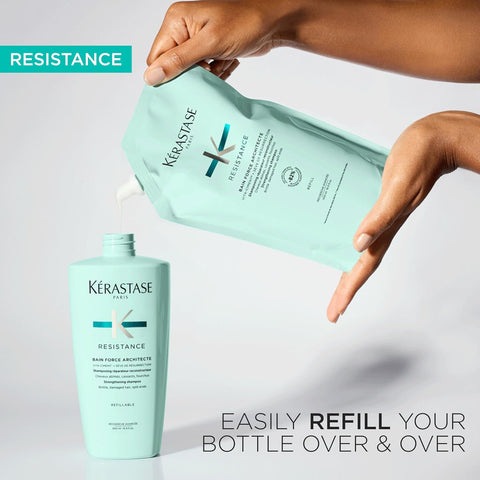 Kerastase Resistance Force Architecte Shampoo - Reconstructing Repair Shampoo For Weak and Damaged Hair, Formulated With Pro-Keratine Complex